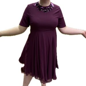 ASOS sequin collar midi dress